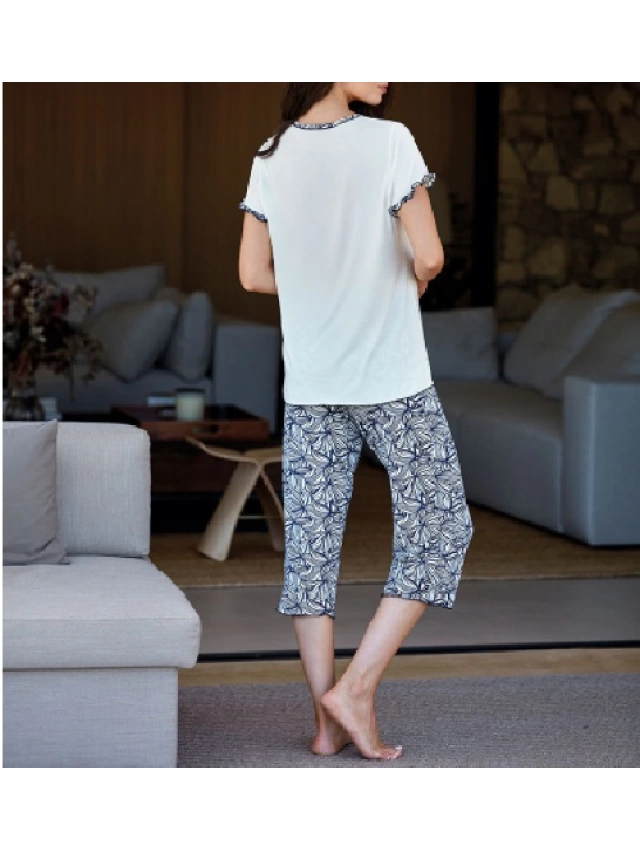 PIJAMA MUJER CROP HIBISCO JANIRA