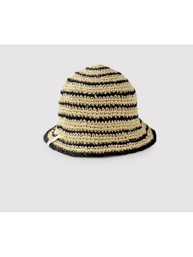 GORRO RAFIA DE RAYAS Y.MORA