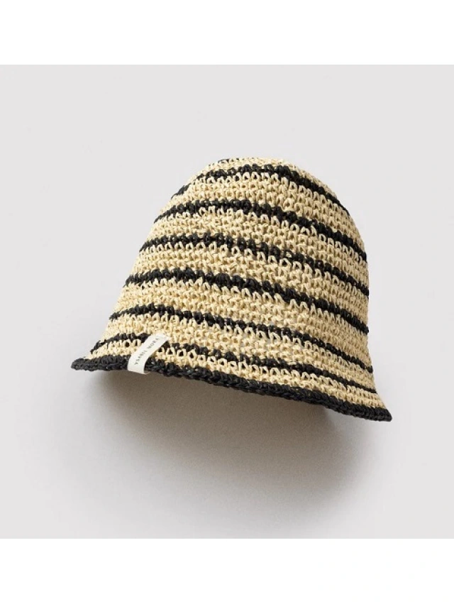 GORRO RAFIA DE RAYAS Y.MORA