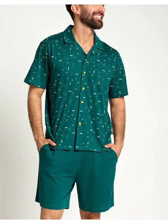 PIJAMA CORTO CAMISERO HOMBRE MUYDEMI