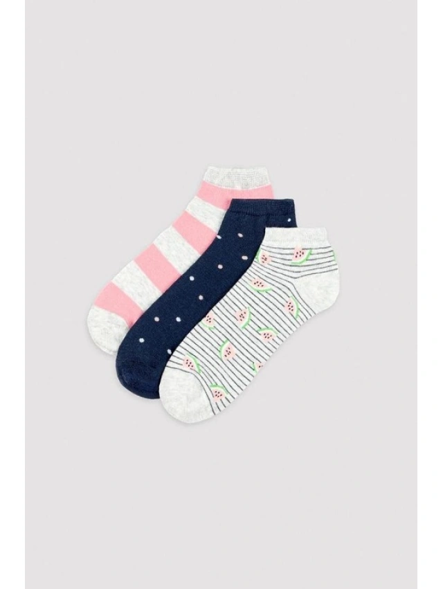 PACK3 CALCETIN TOBILLERO MUJER Y.MORA