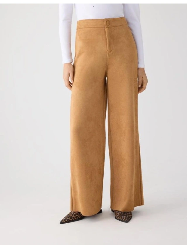 PANTALÓN MUJER ANCHO EFECTO ANTE  Y.MORA