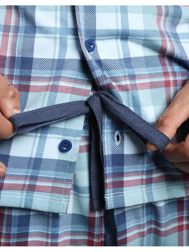 PIJAMA HOMBRE ABIERTO 100% ALGODON MUYDEMI