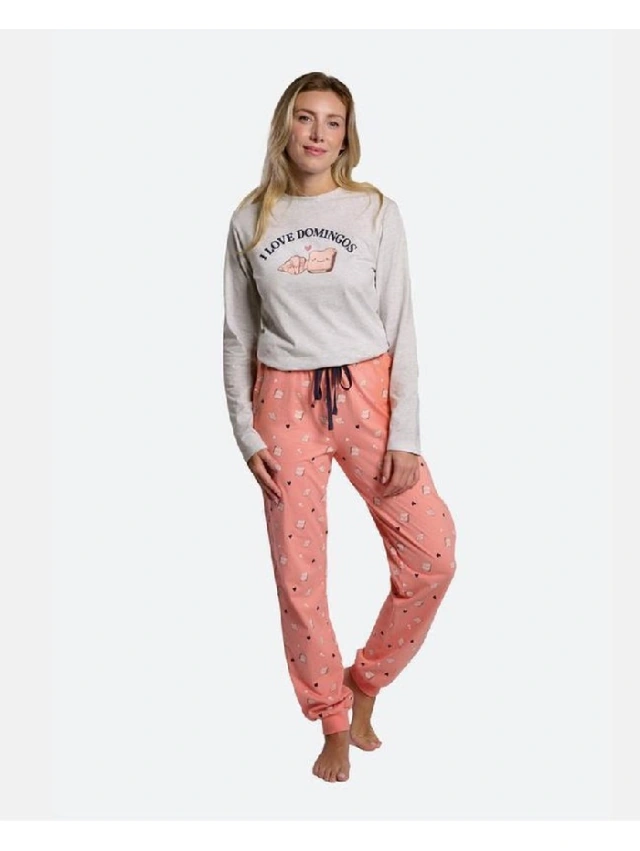 PIJAMA MUJER 100% ALGODON MUYDEMI