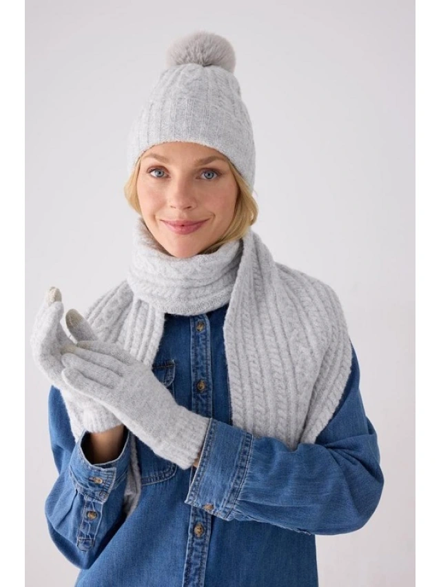 CONJUNTO GORRO+BUFANDA+GUANTES MUJER Y.MORA