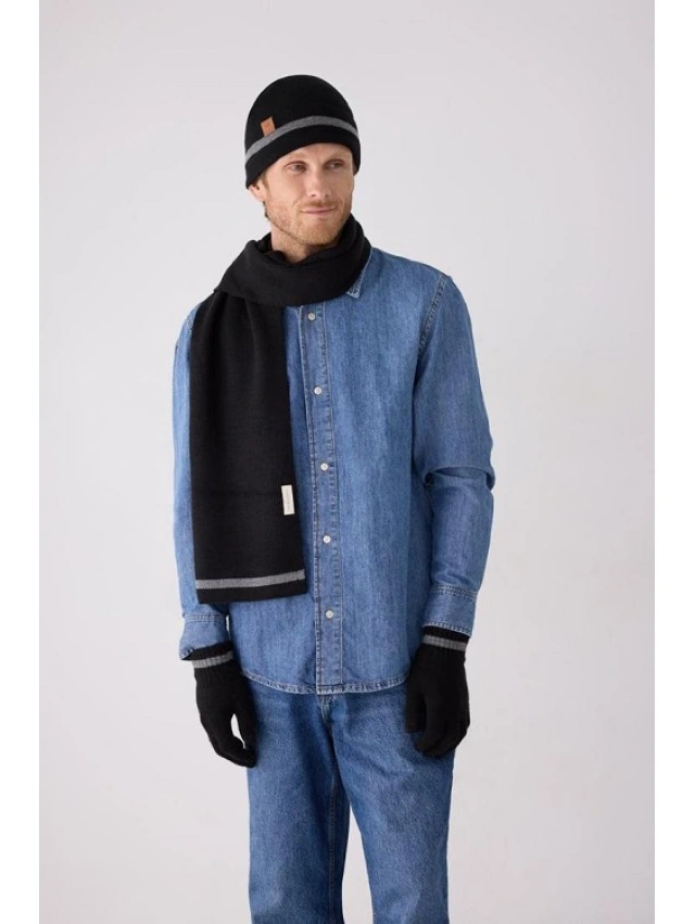 CONJUNTO GORRO+CUELLO+GUANTES HOMBRE Y.MORA