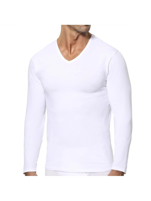 DGQ CAMISETA HOMBRE CUELLO PICO M/L  ABANDERADO